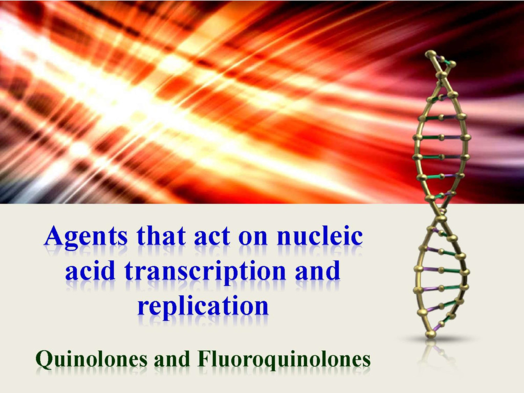 Quinolones and Fluoroquinolones