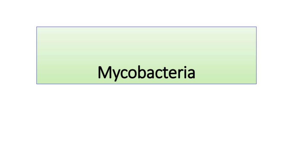 mycobacteria pdf
